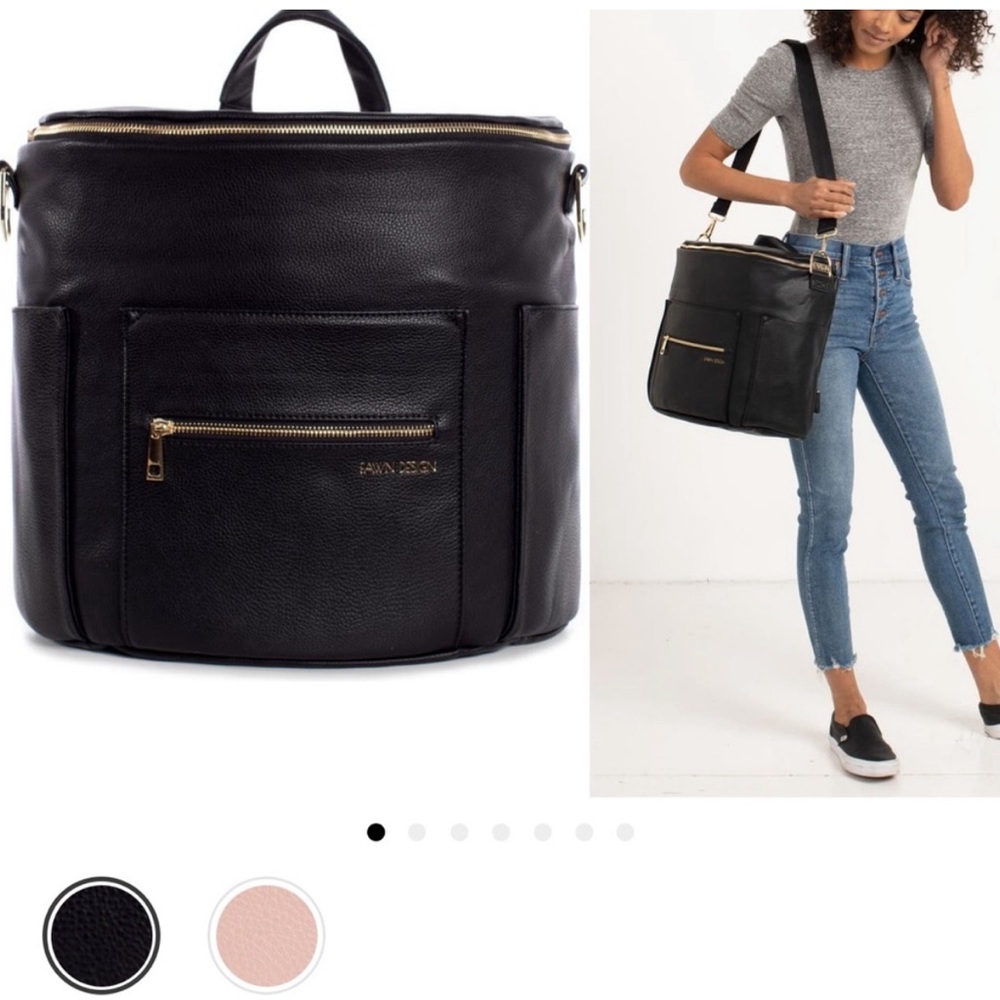 Fawn Design Faux Leather Original Diaper Backpack
